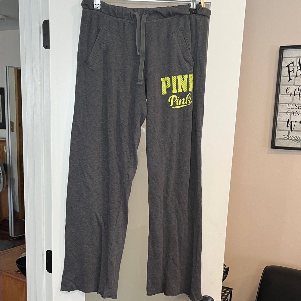 PINK Victoria's Secret Gray Wide Leg Pants